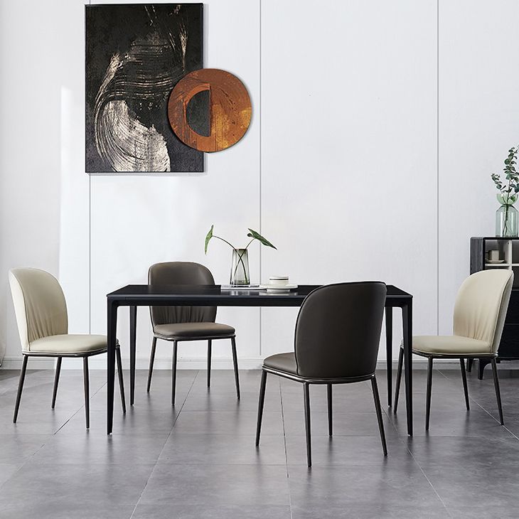 Moderne stijl stoelen armloze stoel voor keuken met metalen benen