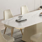 Nordic 1/2/5/7 Pieces Dining Set Sintered Stone White Table with Leather Chairs Dining Set Clearhalo 'Dining Room Sets' 'Dining Tables & Seating' 'dining_room_set' 'furn' 'furn_dining_room_set' 'Furniture' 'furniture_dining_room_set' 'Kitchen & Dining Furniture' 'kitchen&dining_furn' 'kitchen' 1200x1200_57e632b4-fca7-4644-a2ce-741b3aa1bf4d