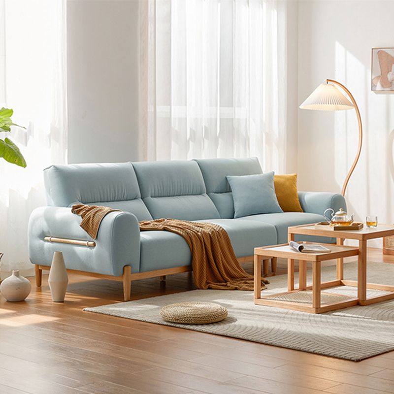 Contemporary Sewn Pillow Back Square Arm Sofa For Living Room