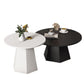 Pedestal 1/2 Black/White Coffee Table Metal Metal Round Cocktail Table