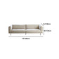 Sewn Pillow Back Sofa 29.53" H Faux Leather Sofa with Tufted Cushions in Beige