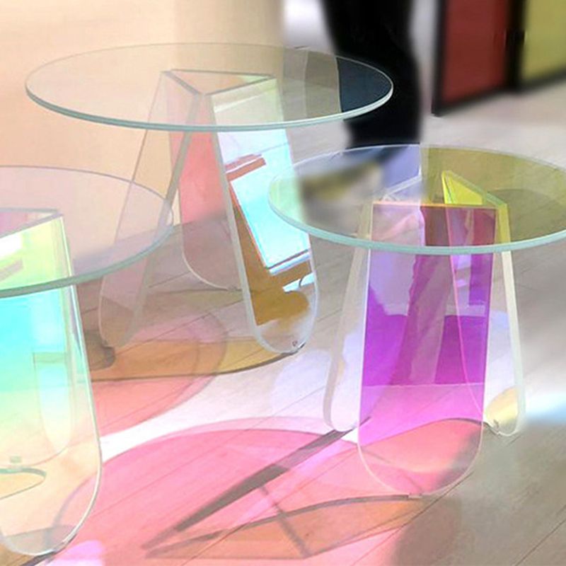 Tavolo laterale dell'accento di forma rotonda Tavolo di estremità laterale rotonda per camera da letto in multi-colore