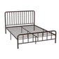 Modern Slat Bed Spindle Metal Open-Frame Bed with Custom Gold Legs