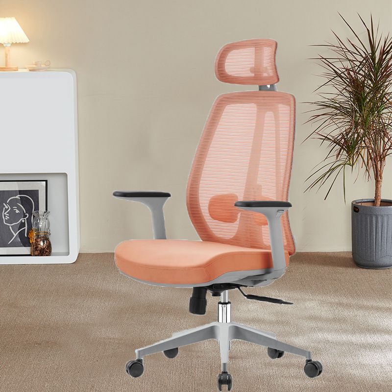 Removable Arms Office Chair Modern No Distressing Ergonomic Desk Chair with Wheels Clearhalo 'furn' 'furn_office_chair' 'Furniture' 'Office Chairs' 'Office Furniture' 'office_chair' 1200x1200_57ec4a56-fd4e-4124-ba7d-c63362f1dff6