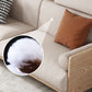 Contemporary Sofa with Loose Back and Pillows in Linen and Solid Wood