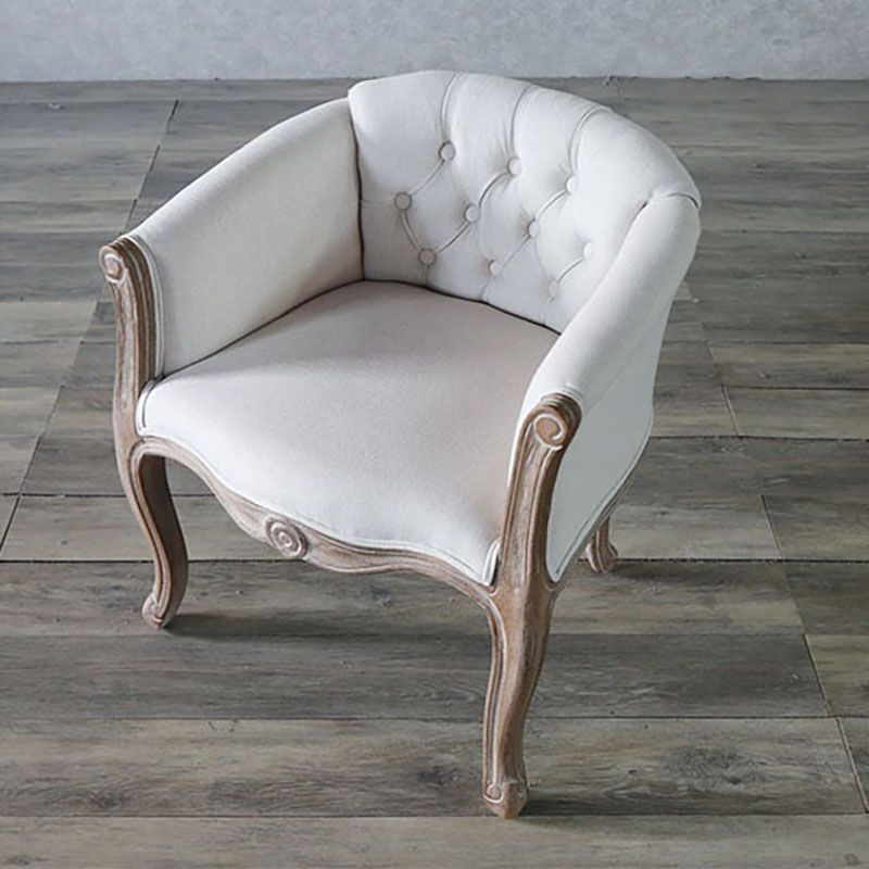 マット仕上げソリッドバックチェアファームハウスコーヒーショップファブリックアームチェア