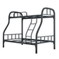 Modern Style Bunk Bed 66.93" Tall Bunk Bed in Black/White Finish Clearhalo 'Bedroom Furniture' 'Beds' 'furn' 'furn_beds' 'Furniture' 1200x1200_57efe634-863e-4463-aa11-56bc47067441