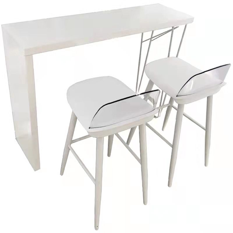 Industrial Style Bar-stool with 4 Legs Low Back PP Seat for Kitchen Bar Clearhalo 'Bar Furniture' 'Bar Stools' 'bar_stools' 'furn' 'furn_bar_stools' 'furniture_bar_stools' 'Kitchen & Dining Furniture' 'kitchen&dining_furn' 'kitchen' 'kitchen_furn' Furniture' 1200x1200_57f0f43d-5b26-479b-9729-1864a50e4c2a
