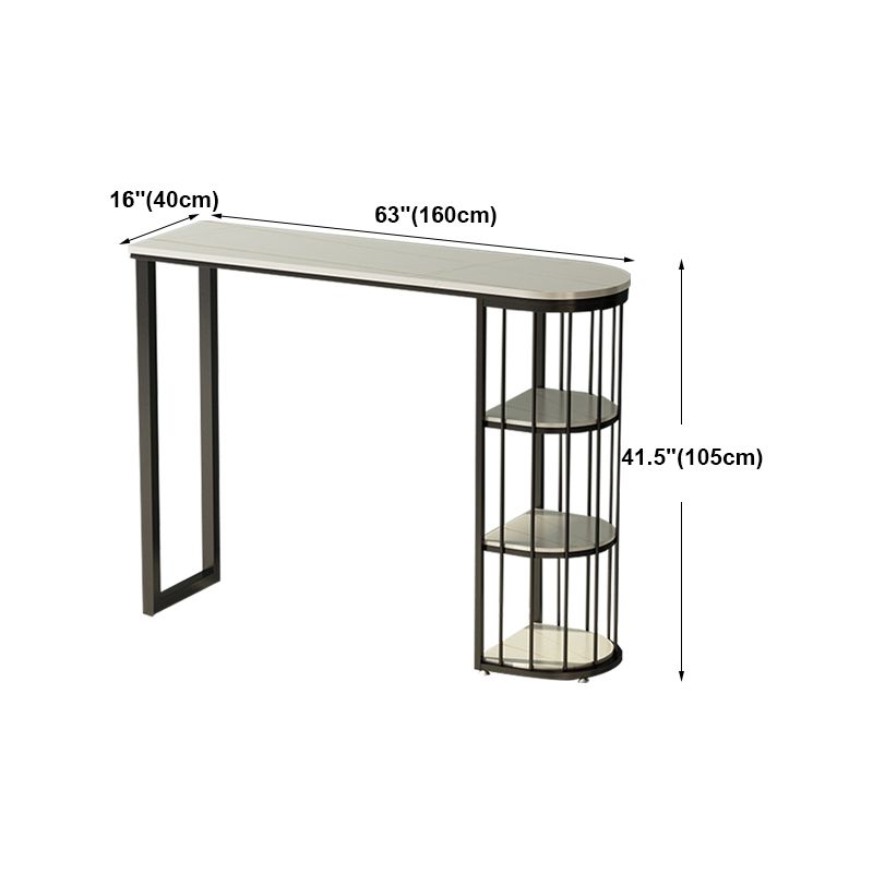 Modern Black and White Bistro Bar Desk Storage Kitchen Bistro Bar Table Clearhalo 'Bar Furniture' 'Bar Tables' 'bar_tables' 'furn' 'furn_bar_tables' 'Furniture' 'furniture_bar_tables' 'Kitchen & Dining Furniture' 'kitchen&dining_furn' 'kitchen' 1200x1200_57f1ad03-6cdb-4d56-af08-a85956d232d0