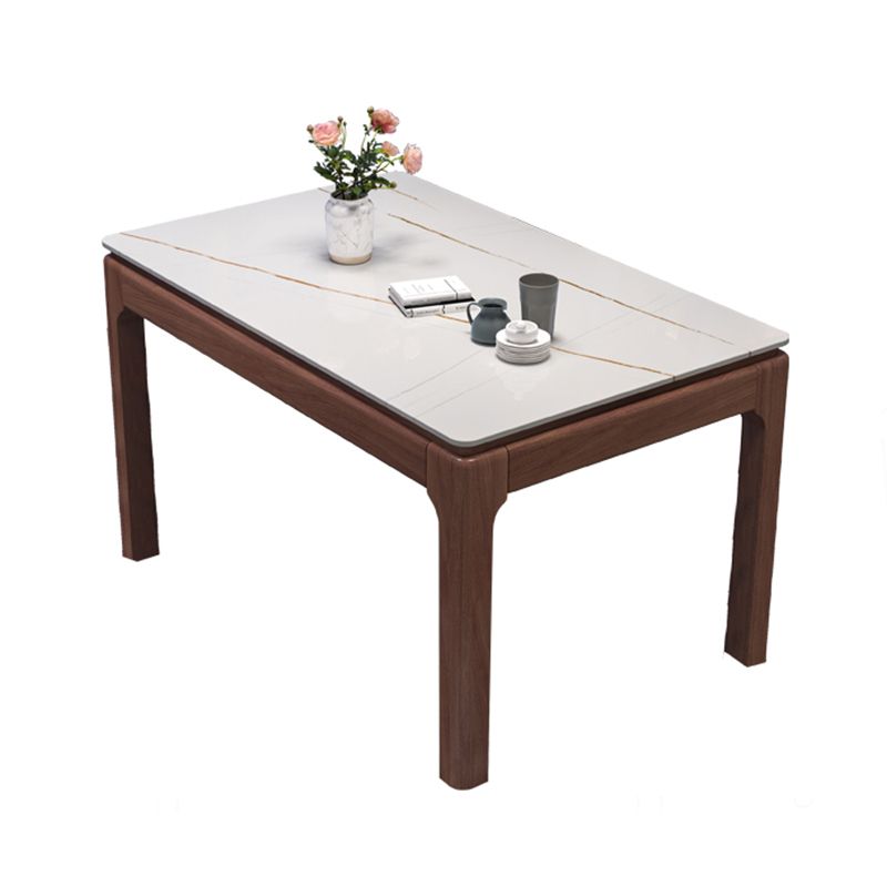 Mid-Century Modern Rectangle Dining Table Sintered Stone Table with 4 Legs Base Clearhalo ' dining_table' 'Dining Tables & Seating' 'Dining Tables' 'furn' 'furn_dining_table' 'Furniture' 'furniture_dining_table' 'Kitchen & Dining Furniture' 'kitchen&dining_furn' 'kitchen' 'kitchen_dining_table' 1200x1200_57f1d8b8-b15b-4dd6-a39d-e954ea13d67a