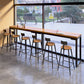 Industrial Rectangle Bar Height Table Solid Wood Bistro Bar Desk for Indoor Clearhalo 'Bar Furniture' 'Bar Tables' 'bar_tables' 'furn' 'furn_bar_tables' 'Furniture' 'Kitchen & Dining Furniture' 1200x1200_57f243e1-5619-43f4-b06c-61fc5cb65eb2