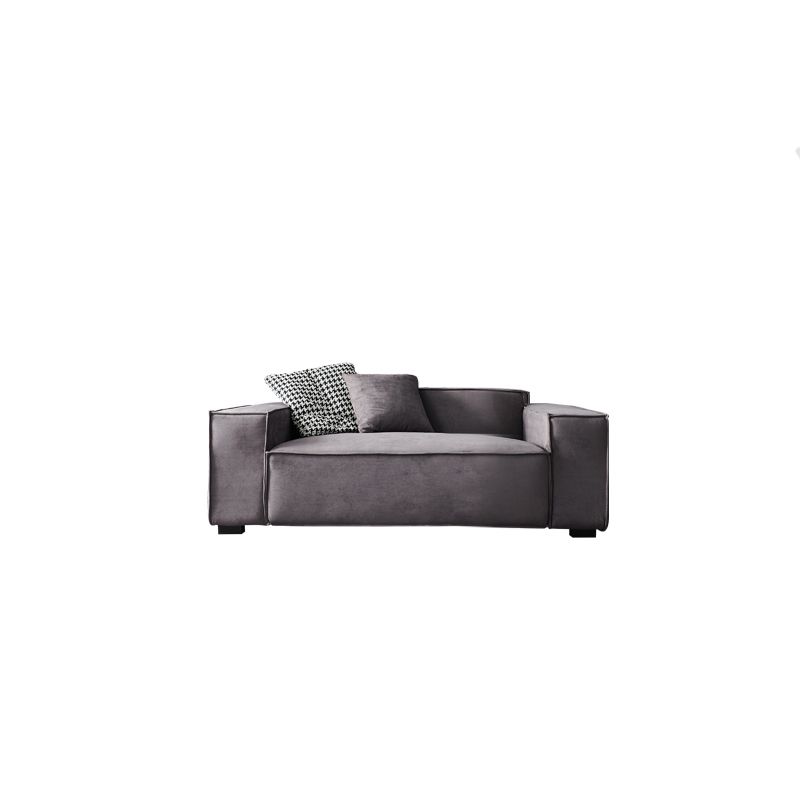 Stationary Stain-Resistant Faux Leather Sofa Living Room Gray Cushions Settee Clearhalo 'furn' 'furn_sofas' 'Furniture' 'furniture_sofas' 'Living Room Furniture' 'Sofa' 'sofas' 1200x1200_57f2bc20-eace-4993-beda-62140cb57b03