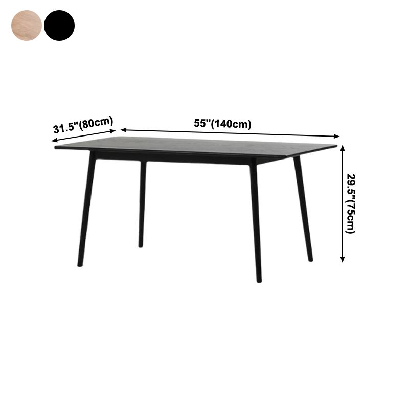 Rectangle Contemporary Dining Room Table Ash Solid Wood Table with 4 Legs Clearhalo ' dining_table' 'Dining Tables & Seating' 'Dining Tables' 'furn' 'furn_dining_table' 'Furniture' 'furniture_dining_table' 'Kitchen & Dining Furniture' 'kitchen&dining_furn' 'kitchen' 'kitchen_dining_table' 1200x1200_57f3bd68-2098-4967-86c6-e92705704b93