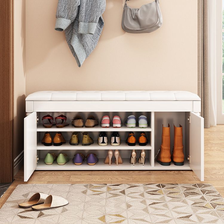 Rectangle 13.8" Wide Entryway Bench Cushioned Upholstered Bench in Manufactured Wood Clearhalo 'Benches' 'Chairs & Seating' 'furn' 'furn_benches' 'Furniture' 'Living Room Furniture' 1200x1200_57f436f4-802b-4e61-aa61-6223e22d0bcf