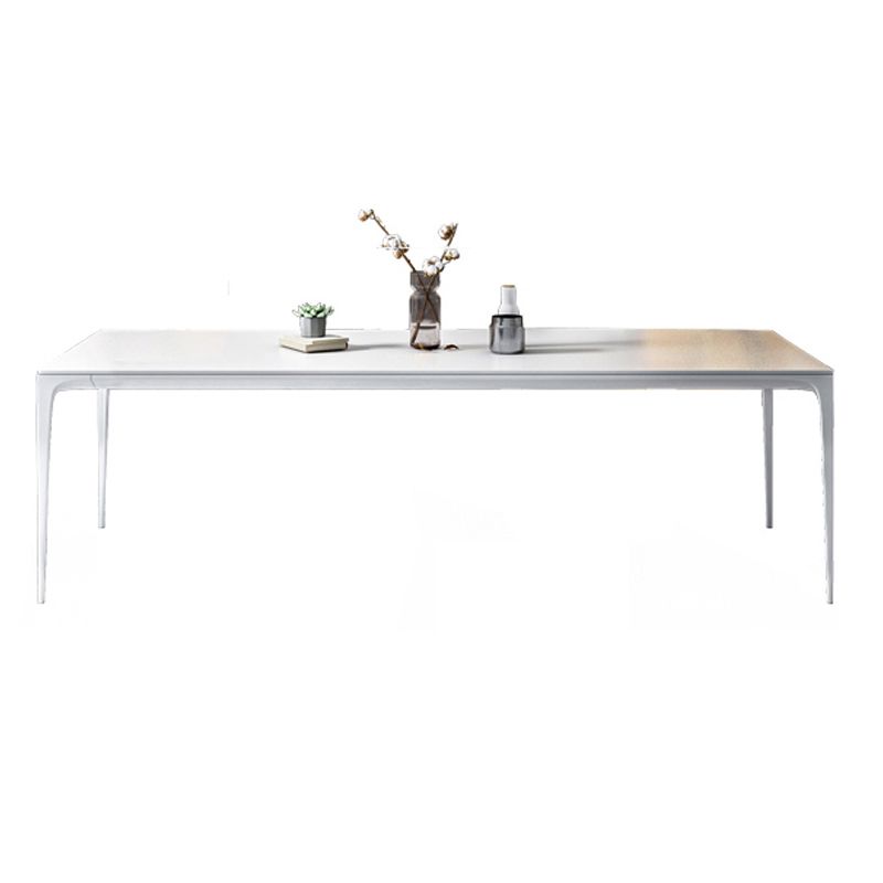 Simplicity Sintered Stone Rectangle Table 4 Legs Base Table for Home Clearhalo ' dining_table' 'Dining Tables & Seating' 'Dining Tables' 'Furniture' 'furniture_dining_table' 'Kitchen & Dining Furniture' 'kitchen&dining_furn' 'kitchen' 'kitchen_dining_table' 1200x1200_57f5a6ae-0c50-4d70-8f21-6dd7862c1866
