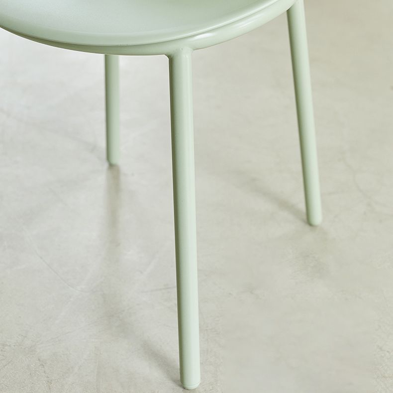 Contemporary Plastic Armless Parson Chair for Home in Matte Finish