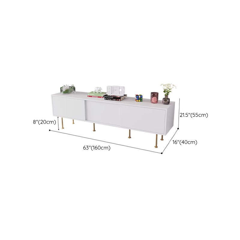 Glam TV Media Stand 16" W Enclosed Storage TV Stand Console with Cabinet Clearhalo 'furn' 'furn_tv_stands_entertainment_centers' 'Furniture' 'Living Room Furniture' 'TV Stands & Entertainment Centers' 'TV Stands & Media Storage Furniture' 'tv_stands_entertainment_centers' 1200x1200_57f7dd8e-f37d-4205-a962-e028eec6aab5