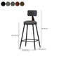 Industrial Style Armless Counter Stool Faux Leather Counter-height Stool Clearhalo 'Bar Furniture' 'Bar Stools' 'bar_stools' 'furn' 'furn_bar_stools' 'Furniture' 'Kitchen & Dining Furniture' 1200x1200_57f82ea0-f5c6-4569-b4f8-b10a6710c7dc