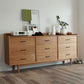 Scheda laterale domestica in legno moderno tavolo da sideboard rettangolare minimalista con cassetti