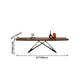 Industrial Solid Wood Table for Restaurant Rectangle Dining Table in Brown with Metal Pedestal Clearhalo ' dining_table' 'Dining Tables & Seating' 'Dining Tables' 'furn' 'furn_dining_table' 'Furniture' 'furniture_dining_table' 'Kitchen & Dining Furniture' 'kitchen&dining_furn' 'kitchen' 'kitchen_dining_table' 1200x1200_57f8fa36-4730-4af1-b79f-047d4dcdc492