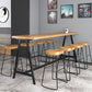 Lujoso juego de mesa de barra de madera maciza 1/4/5/9 piezas de mostrador con taburetes sin espalda