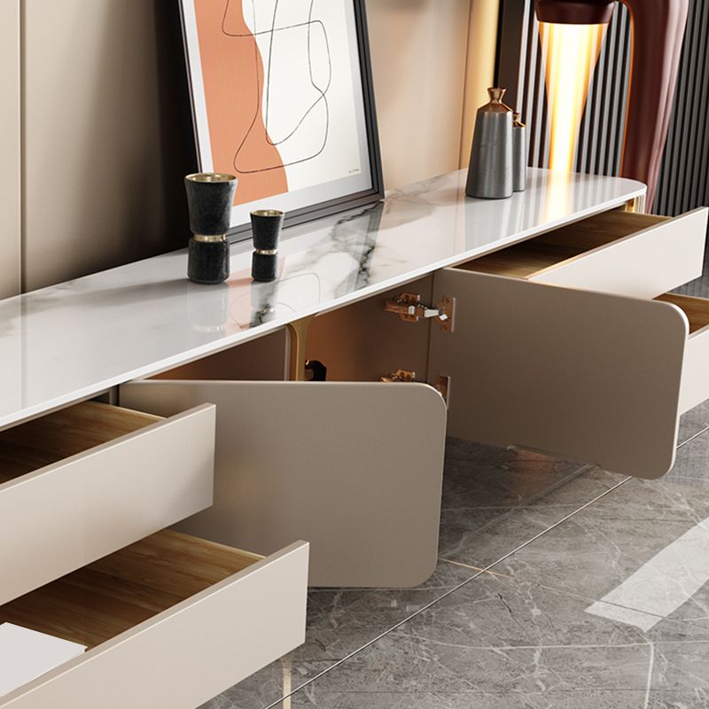 Contemporary TV Console Stone Media Console Enclosed Storage Console with Drawer Clearhalo 'furn' 'furn_tv_stands_entertainment_centers' 'Furniture' 'Living Room Furniture' 'TV Stands & Entertainment Centers' 'TV Stands & Media Storage Furniture' 'tv_stands_entertainment_centers' 1200x1200_57fa8413-3d3e-4951-98da-4a39333b7e7b