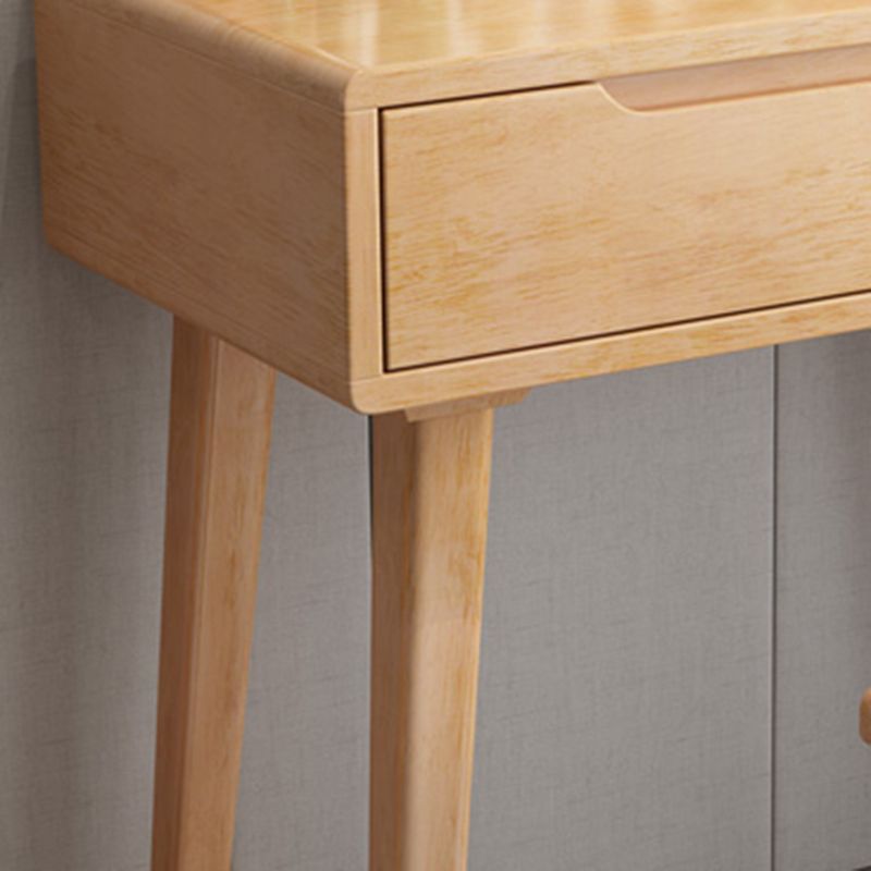 Nordic 4 cajones de maquillaje tocador de maquillaje espejo de madera de madera de madera