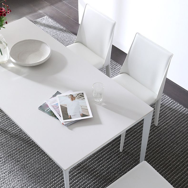 Designer Style 1/4/5/7 Pieces Rectangle Dining Set Sintered Stone Dining Table with Chairs Clearhalo 'Dining Room Sets' 'Dining Tables & Seating' 'dining_room_set' 'furn' 'furn_dining_room_set' 'Furniture' 'furniture_dining_room_set' 'Kitchen & Dining Furniture' 1200x1200_57fc0203-9033-4cab-8806-0c02447c8bf0