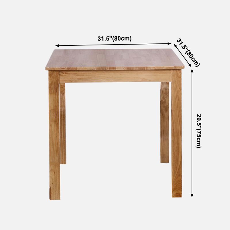 Contemporary Style Oak Dining Table 4 Legs Solid Wood Base Table for Home Clearhalo ' dining_table' 'Dining Tables & Seating' 'Dining Tables' 'furn' 'furn_dining_table' 'Furniture' 'furniture_dining_table' 'Kitchen & Dining Furniture' 'kitchen&dining_furn' 'kitchen' 'kitchen_dining_table' 1200x1200_57fc1980-b091-4dc7-a552-b50dbc58d2aa