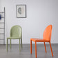 Orange and Green Dining Chairs Modern Faux Leather Armless Dining Side Chair