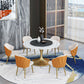 Round Sintered Stone Dining Table Traditional Luxury Tulip Dining Table