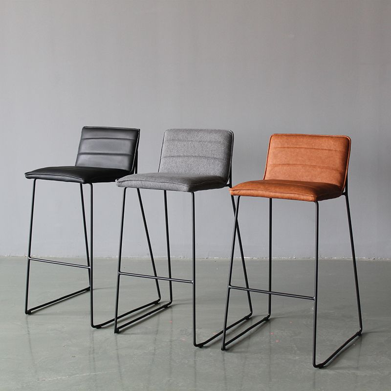 Modern Low Back Restaurant Stool Matte Finish Leather Barstool Clearhalo 'Bar Furniture' 'Bar Stools' 'bar_stools' 'furn' 'furn_bar_stools' 'Furniture' 'furniture_bar_stools' 'Kitchen & Dining Furniture' 1200x1200_57ff005a-2f95-420c-b255-176418bda9b2