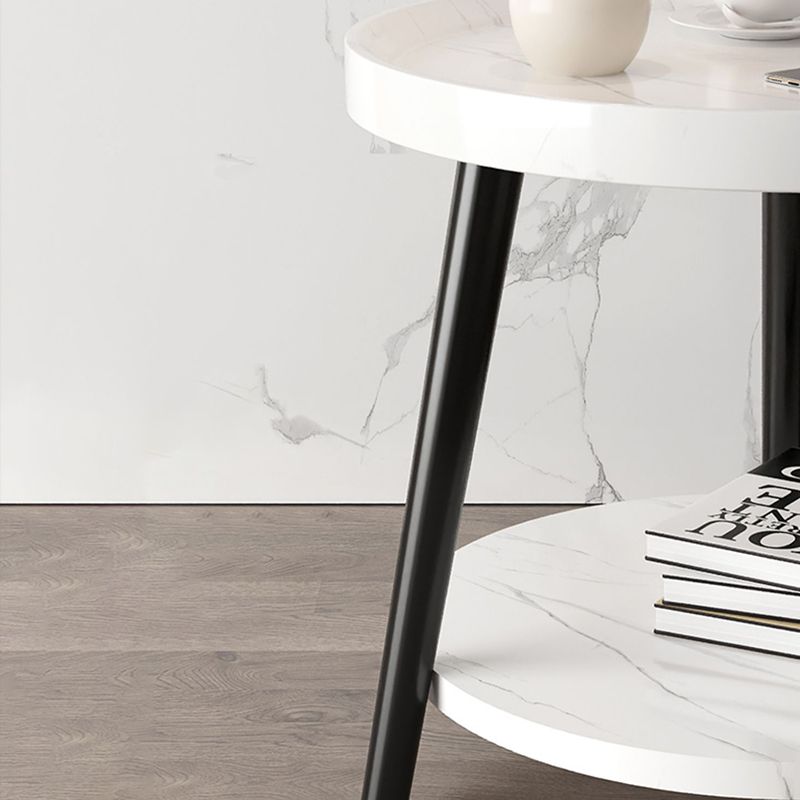 コンテンポラリーアクセントテーブルナイトスタンドアンティークフィニッシュオープンストレージナイトテーブル