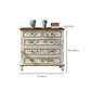 Coastal Storage Chest Dresser Solid Wood Dresser for Bedroom