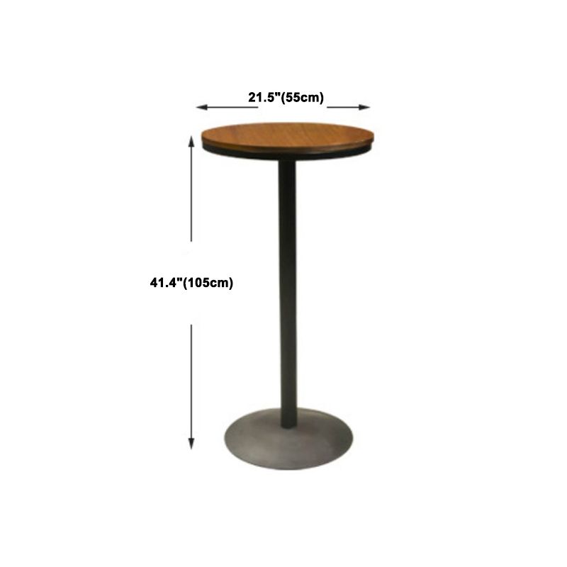 Industrial Circular Solid Wood Bar Table Set 1/2/3/5 Pieces Counter Table with High Stools Clearhalo 'Bar Furniture' 'furn' 'furn_home_bar_bar_sets' 'Furniture' 'Home Bars & Bar Sets' 'home_bar_bar_sets' 'Kitchen & Dining Furniture' 1200x1200_58000ab7-b5c3-411c-9611-0c9d91129797