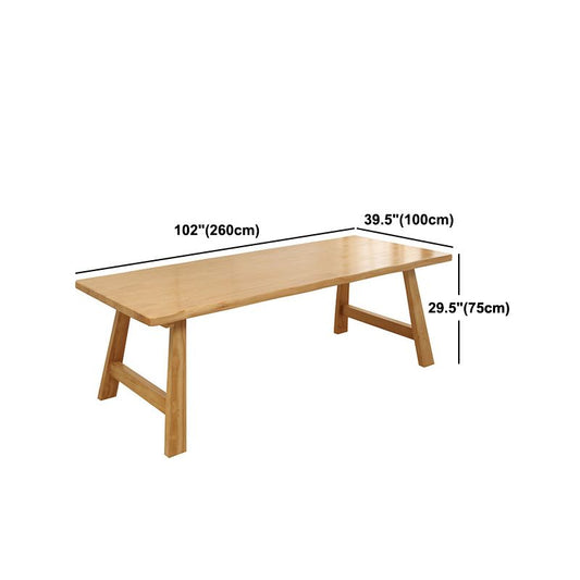 Pine Wood Dining Table Contemporary Rectangle Table with Sled Base Clearhalo 'Dining Tables & Seating' 'Dining Tables' 'dining_table' 'furn' 'furn_dining_table' 'Furniture' 'Kitchen & Dining Furniture' 1200x1200_58005e16-0c20-4800-8f59-8d7081cf3928