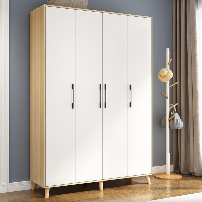 Wooden Wardrobe Closet With Shelves Contemporary Wardrobe Armoire Clearhalo 'Armoires & Wardrobes' 'armoires_wardrobes' 'Bedroom Furniture' 'furn' 'furn_armoires_wardrobes' 'Furniture' 1200x1200_5800a389-e9e7-4658-9d2c-e9675811c61e