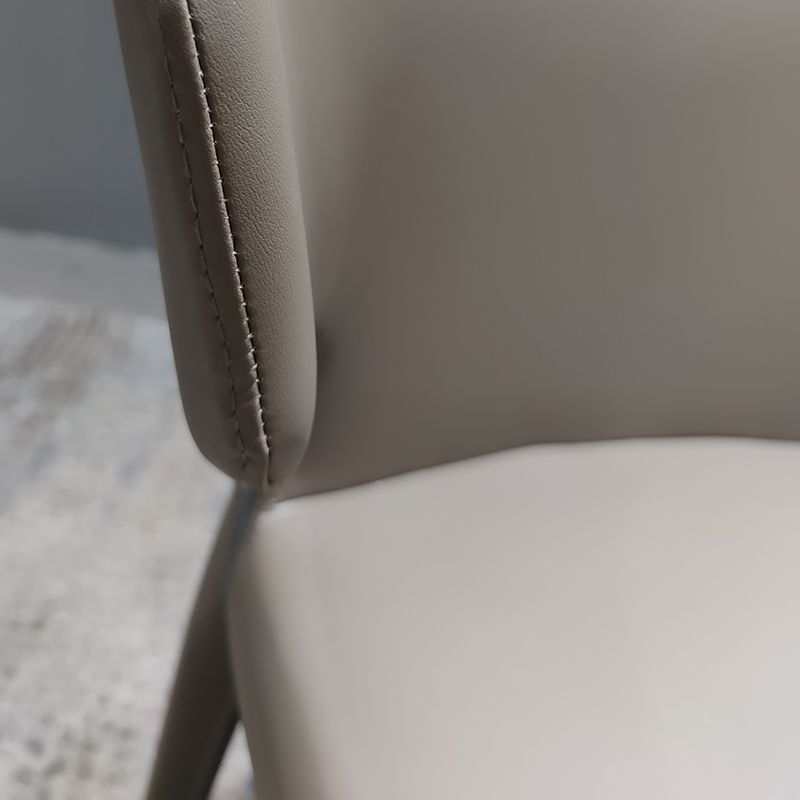 Designer Style Leather Arm Chair Wingback Matte Finish Single Dining Chair Clearhalo ' kitchen&dining_furn' 'Dining Chairs' 'Dining Tables & Seating' 'dining_chair' 'furn' 'furn_dining_chair' 'Furniture' 'furniture_dining_chair' 'Kitchen & Dining Furniture' 'kitchen' 1200x1200_58014cc7-7afc-4b39-b0fd-7689d13f0212