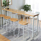 Pine Wood Bar Dining Table Modern Rectangle Bar Table with Trestle for Milk Tea Shop Clearhalo 'Bar Furniture' 'Bar Tables' 'bar_tables' 'furn' 'furn_bar_tables' 'Furniture' 'furniture_bar_tables' 'Kitchen & Dining Furniture' 1200x1200_580194f4-fd6f-4a25-8316-de1b68f18bfd