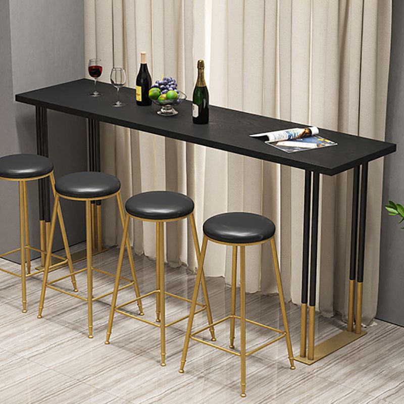 Modern Rectangle Bar Counter Table Wood Bar Counter Table with Metal Legs Clearhalo 'Bar Furniture' 'Bar Tables' 'bar_tables' 'furn' 'furn_bar_tables' 'Furniture' 'Kitchen & Dining Furniture' 1200x1200_58019e06-795f-44c5-8f6d-7b17a4a0f03a