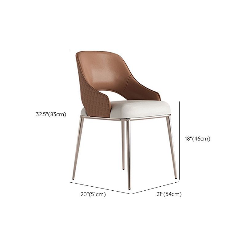 Silla de brazo contemporáneo metal silla de comedor abierta para el hogar para el hogar