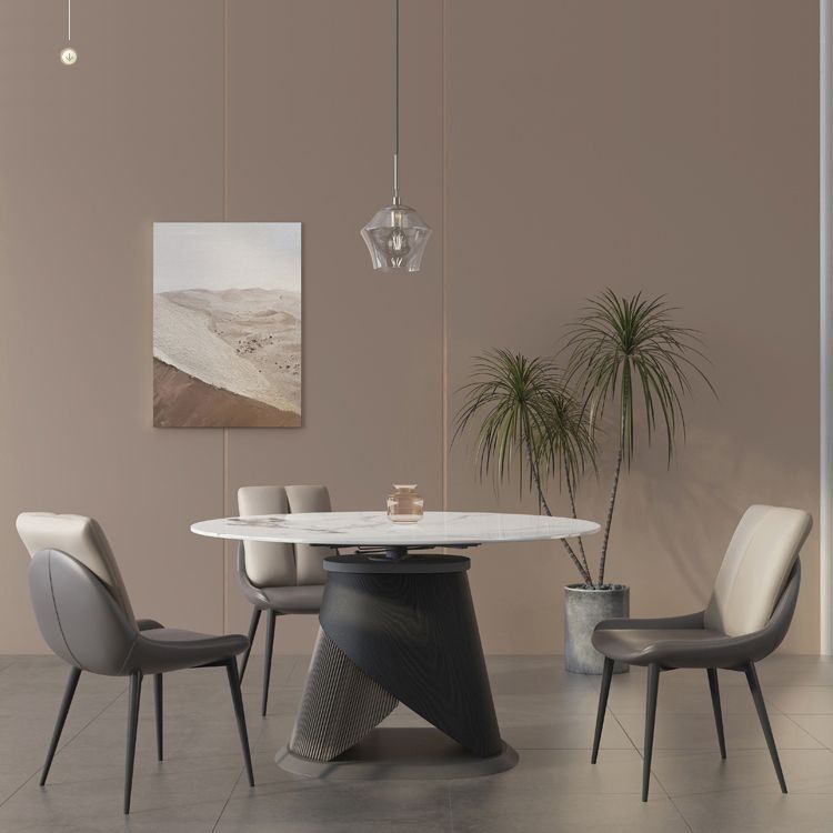 Modern Sintered Stone Dining Table Set 1/2/4/5 Pieces Dining Set for Home Use Clearhalo 'Dining Room Sets' 'Dining Tables & Seating' 'dining_room_set' 'furn' 'furn_dining_room_set' 'Furniture' 'furniture_dining_room_set' 'Kitchen & Dining Furniture' 1200x1200_58021770-f04b-4788-8535-793ae792f4e1