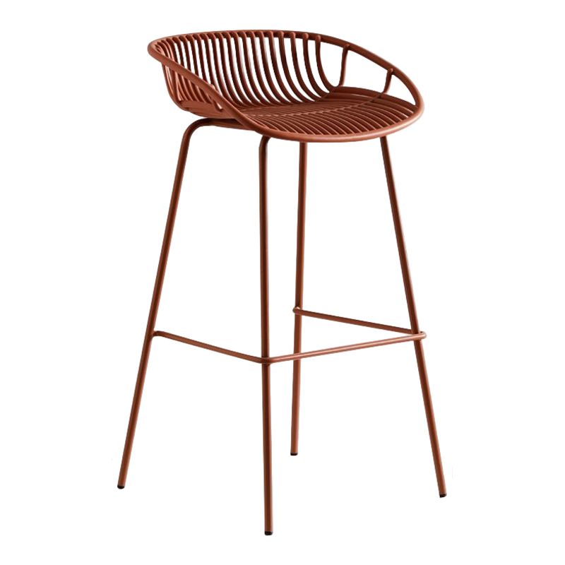 Contemporary Metal Bar Stool Bucket Counter Bar Stool with Metal Legs Clearhalo 'Bar Furniture' 'Bar Stools' 'bar_stools' 'furn' 'furn_bar_stools' 'Furniture' 'furniture_bar_stools' 'Kitchen & Dining Furniture' 1200x1200_5802b3d6-f120-489a-8a22-d1624772287e