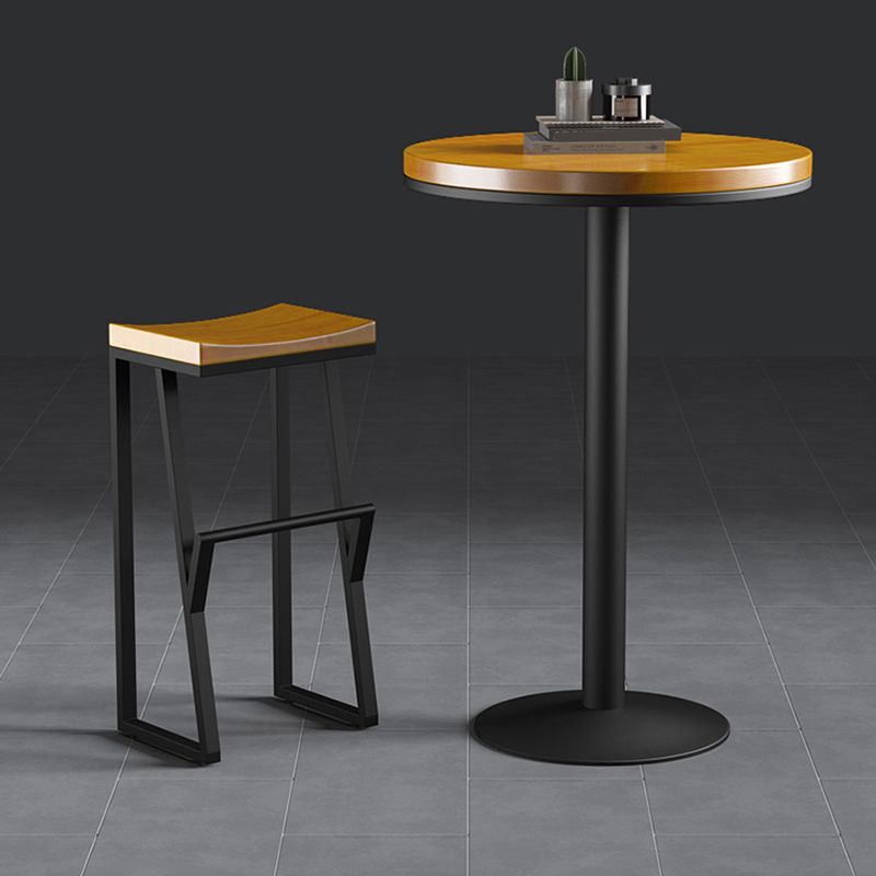Industrial Backless Footrest Bar Stool Medium Wood Bristol Iron Stool Clearhalo 'Bar Furniture' 'Bar Stools' 'bar_stools' 'furn' 'furn_bar_stools' 'Furniture' 'Kitchen & Dining Furniture' 1200x1200_58038132-4850-4fe1-b87c-ceb82fba6261