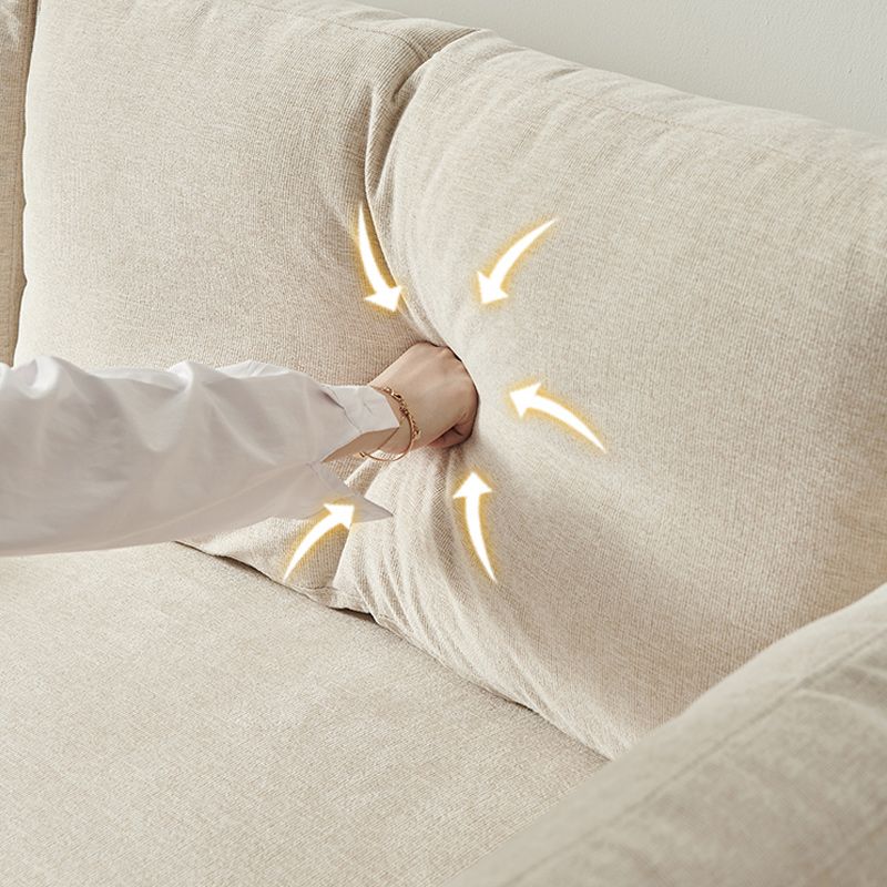 Linen Modern Sofa 32.6"W Recessed Arm Sofa with Loose Back for Living Room Clearhalo 'furn' 'furn_sofas' 'Furniture' 'furniture_sofas' 'kitchen' 'kitchen_sofas' 'Living Room Furniture' 'Sofa' 'sofas' 1200x1200_5804f455-f97a-41ed-8e7c-f8a398f596db