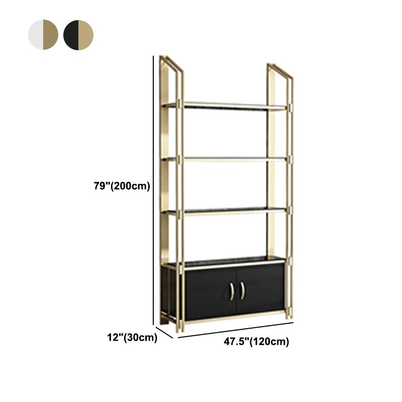 Glam Style Bookcase 12"W 79"H Open Back Bookshelf for Study Room Home Office Clearhalo 'Bookcases' 'furn' 'furn_bookcases' 'Furniture' 'furniture_bookcases' 'kitchen' 'kitchen_bookcases' 'Living Room Furniture' 'Office Furniture' 1200x1200_580becf6-c6ec-4951-85bc-53f9a9d34124