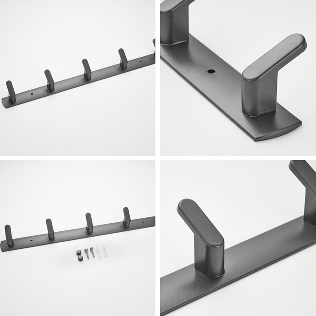 Stainless Steel Hall Stand Entryway Kit Wall-Mounted Hooks Coat Rack Clearhalo 'Entry & Mudroom Furniture' 'furn' 'furn_hall_tree_coat_racks' 'Furniture' 'Hall Trees & Coat Racks' 'hall_tree_coat_racks' 1200x1200_580bee2e-1cf0-47e5-82f0-c37374de0654