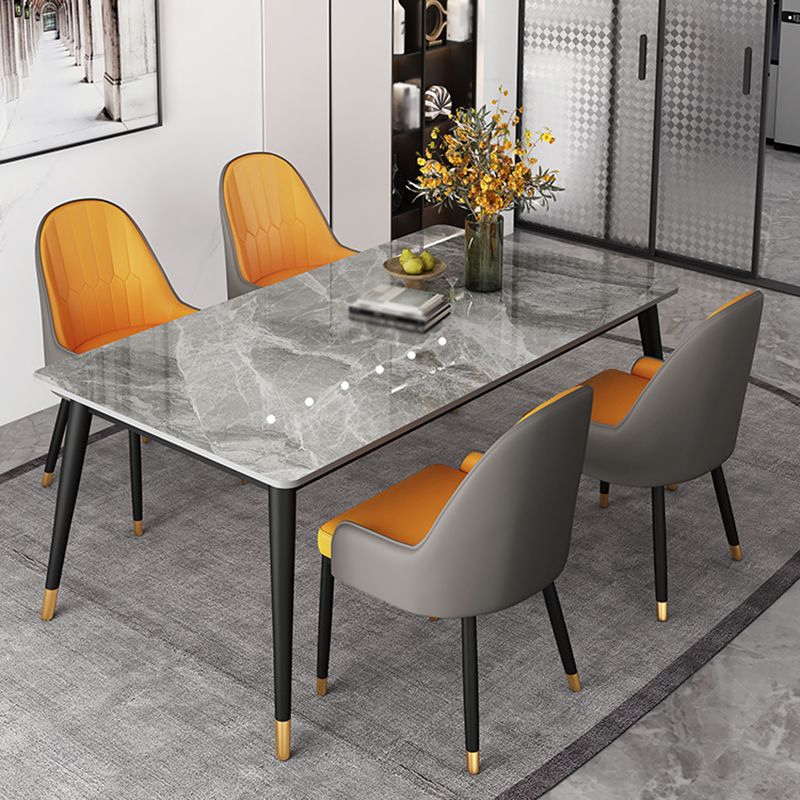 Industrial Style 4-foot Furniture Rectangle Stone Dinette Table for Home Clearhalo 'Dining Tables & Seating' 'Dining Tables' 'dining_table' 'furn' 'furn_dining_table' 'Furniture' 'Kitchen & Dining Furniture' 1200x1200_580cfe70-6f71-48d0-883b-afb10ba4966b
