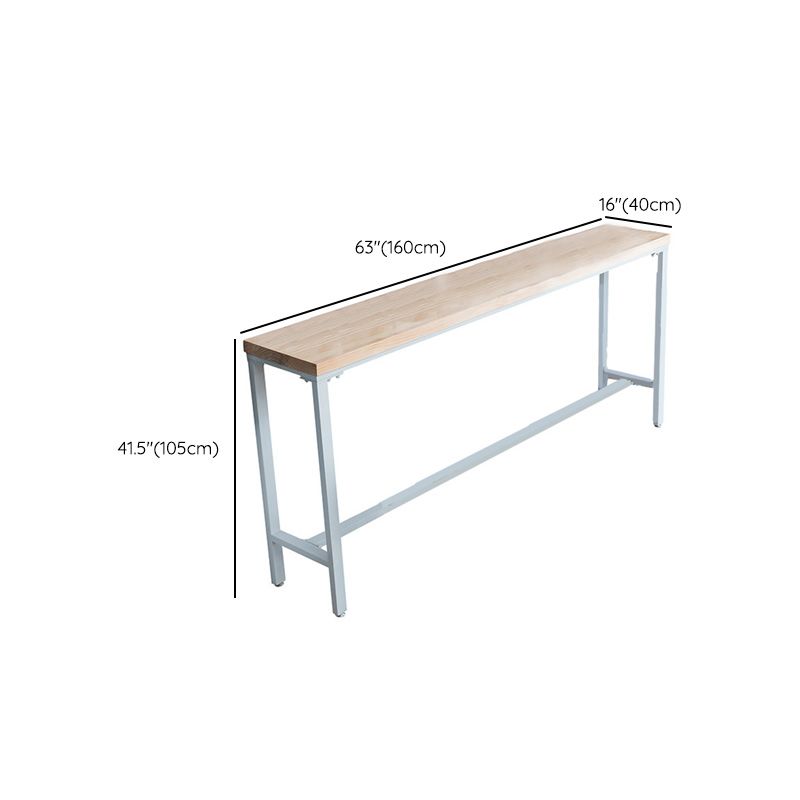 Moderne eettafel op pubhoogte, pubtafel met houten blad voor gebruik op het terras