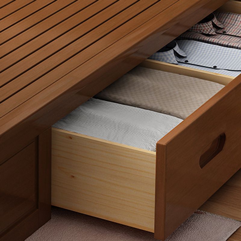 Cabecero de madera maciza Cama estándar Cama rectangular con patas personalizadas